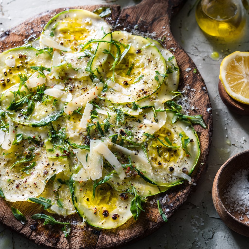Zucchini Carpaccio with Parmesan