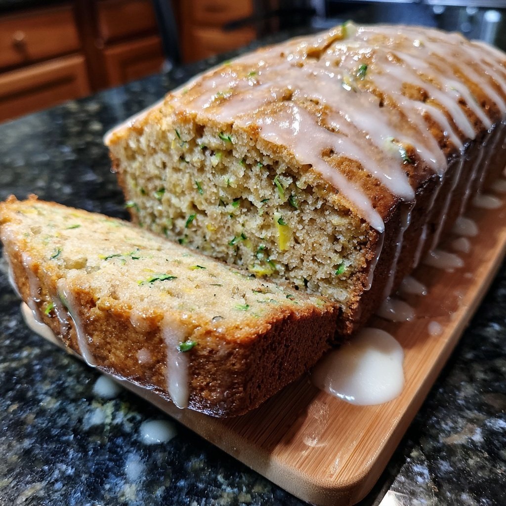 Zucchini Bread with Lemon Glaze