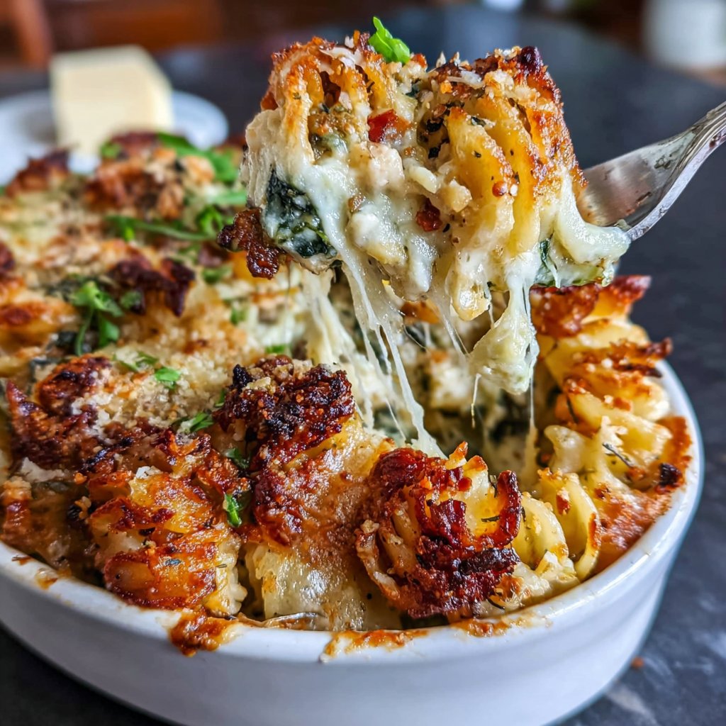 Baked Turkey and Spinach Rotini