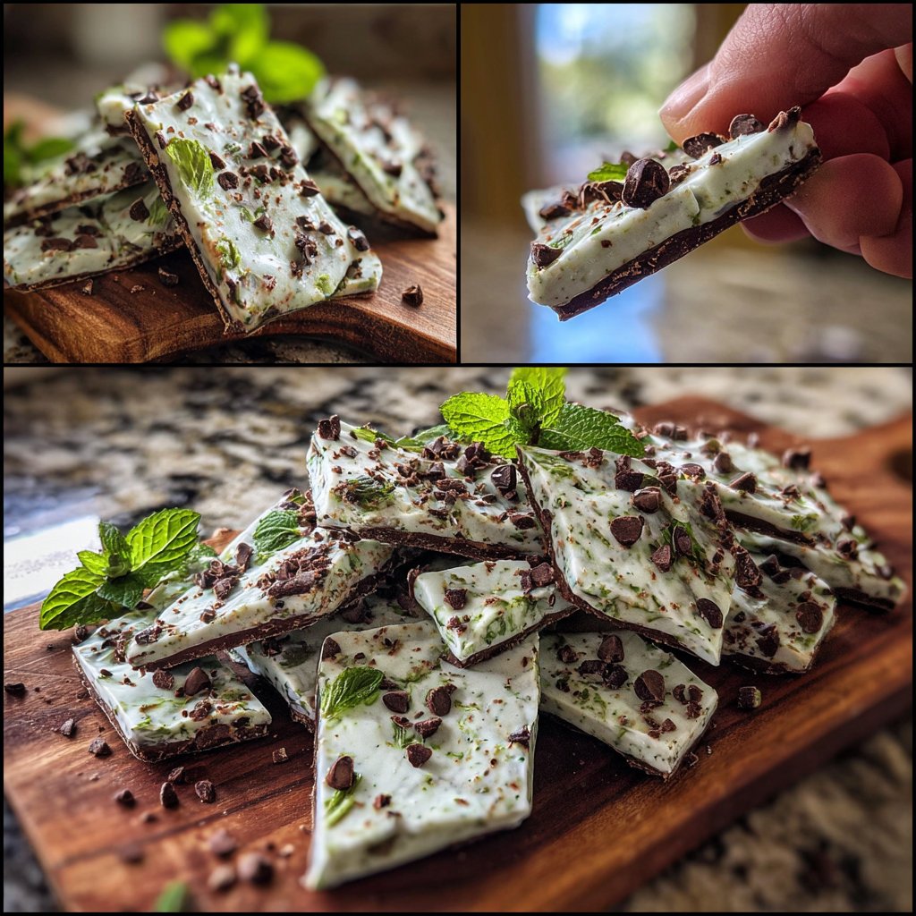 Mint Chocolate Chip Cottage Cheese Bark