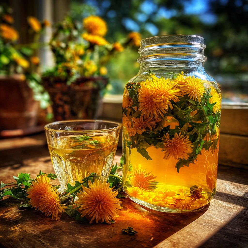 Wholesome Dandelion Vinegar Tonic