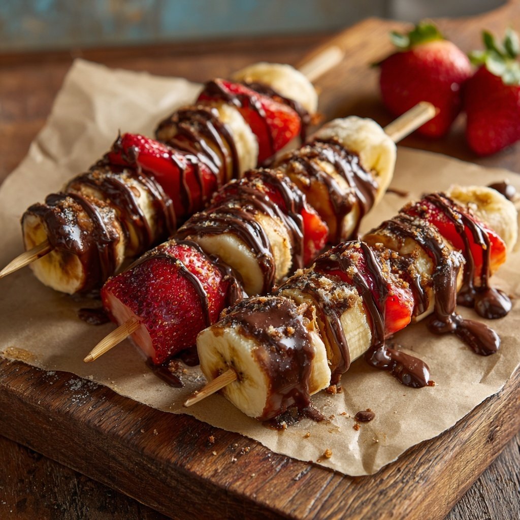 Chocolate-Dipped Fruit Kabobs
